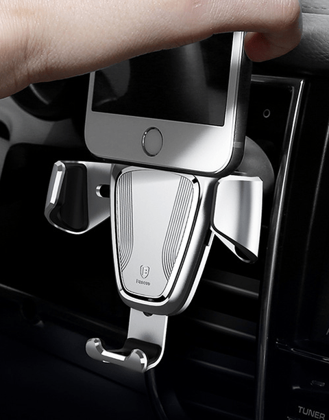 Gravity Car Mount By Baseus Air Vent Mount – Silver