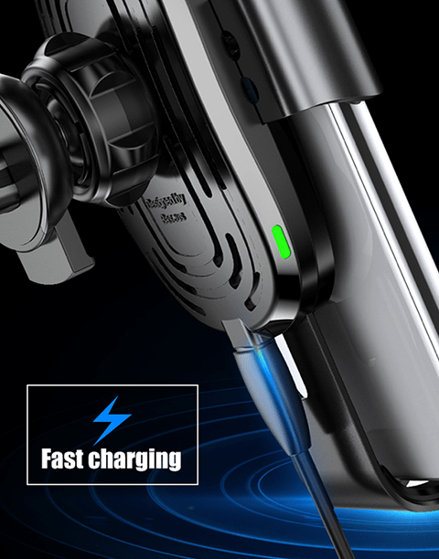 Gravity Car Mount Wireless Charger [ Fast Charging ] By Baseus Silver/Black