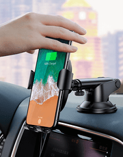 Gravity By Baseus QI Wireless Charging Quick Charger Car Mount Phone Holder