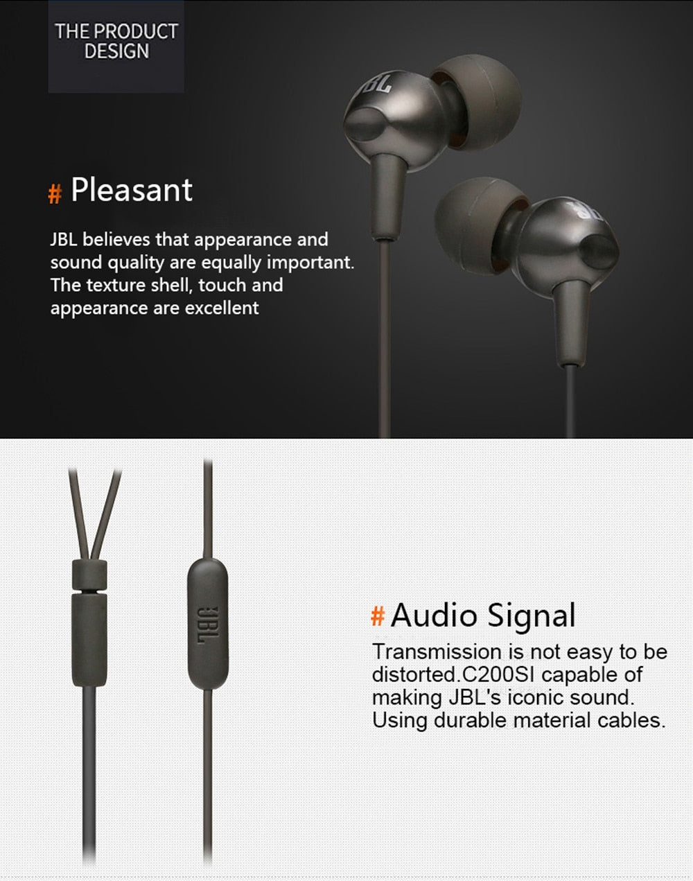 JBL C200SI - Wired Earphones With Mic - 3.5MM