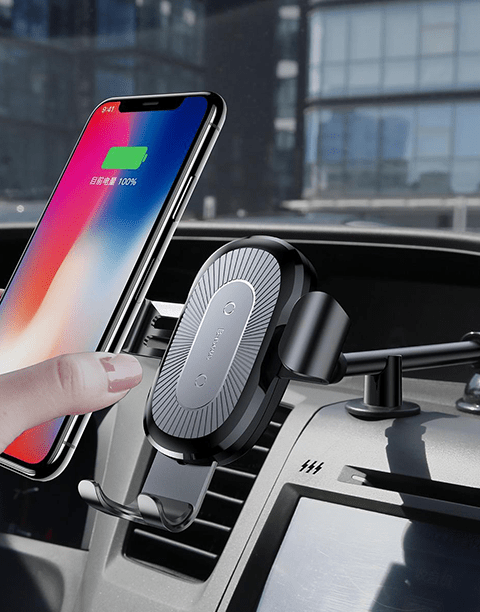 Heukji By Baseus Wireless Charger Gravity Car Mount Silver/Black