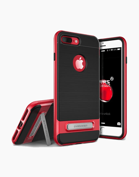 Smartkoshk High Pro Shield Series anti-shock case for iPhone 7 in black and red, featuring durable protection and sleek design.