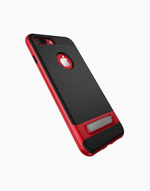 Smartkoshk High Pro Shield Series anti-shock case for iPhone 7 in black and red with protective features and sleek design.