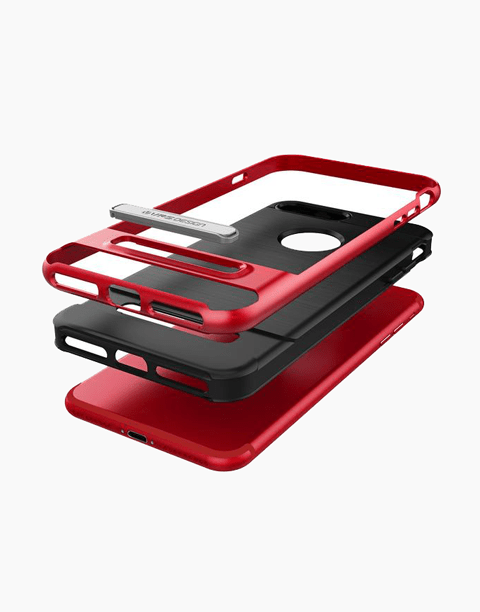 Smartkoshk High Pro Shield Series anti-shock case in black and red for iPhone 7, featuring rugged protective design.