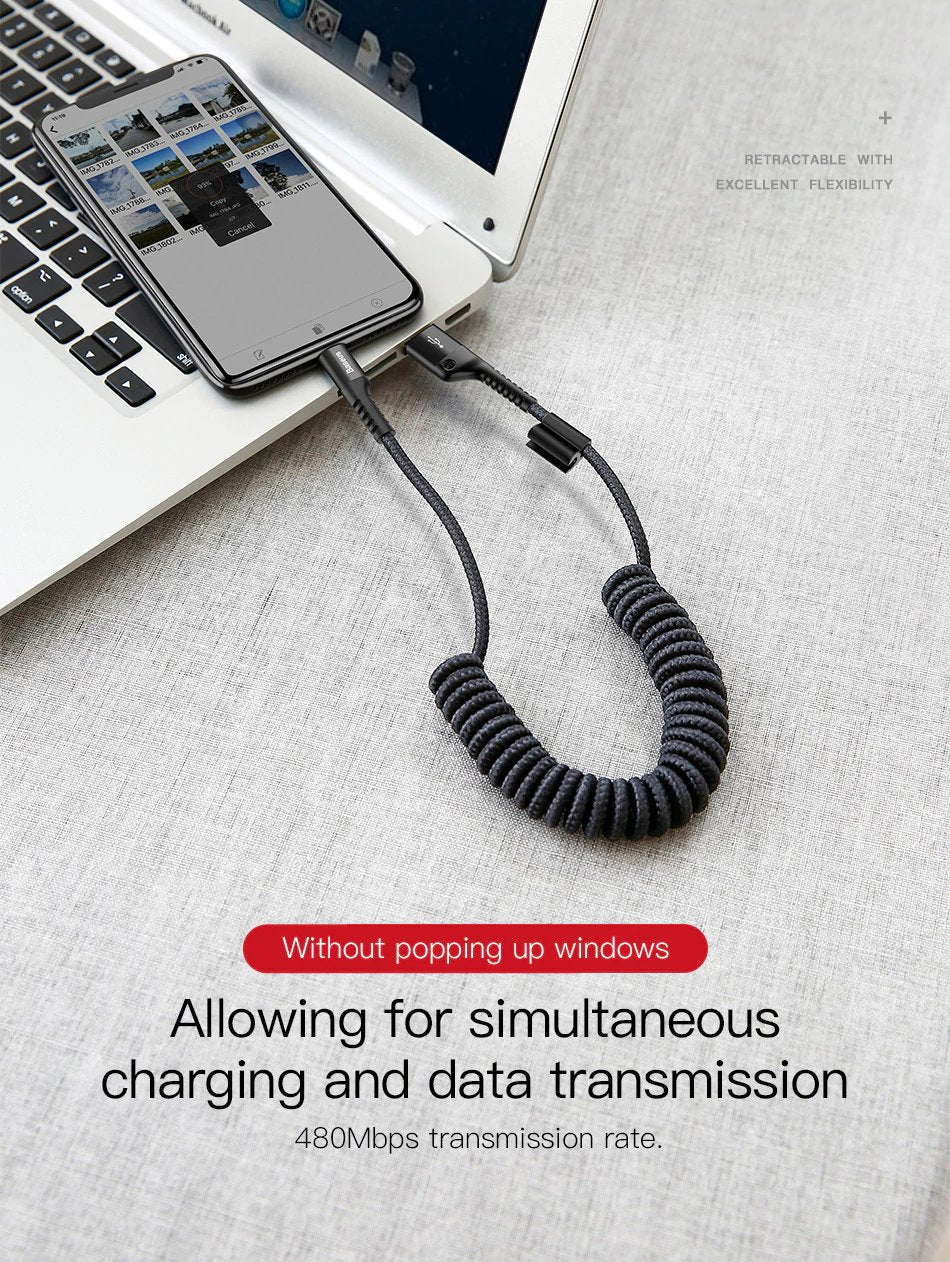 Fish Eye By Baseus Flexible Anti-Cut lightning Cable 1M Black