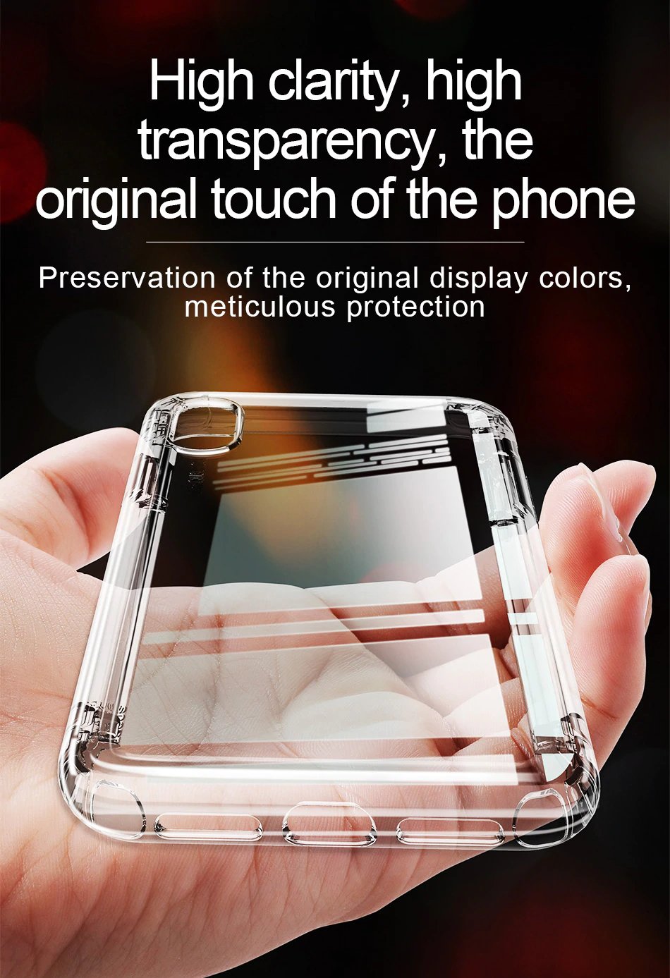 Airbags Series By Baseus Safety Flexible TPU Case For iPhone Xs Max Clear