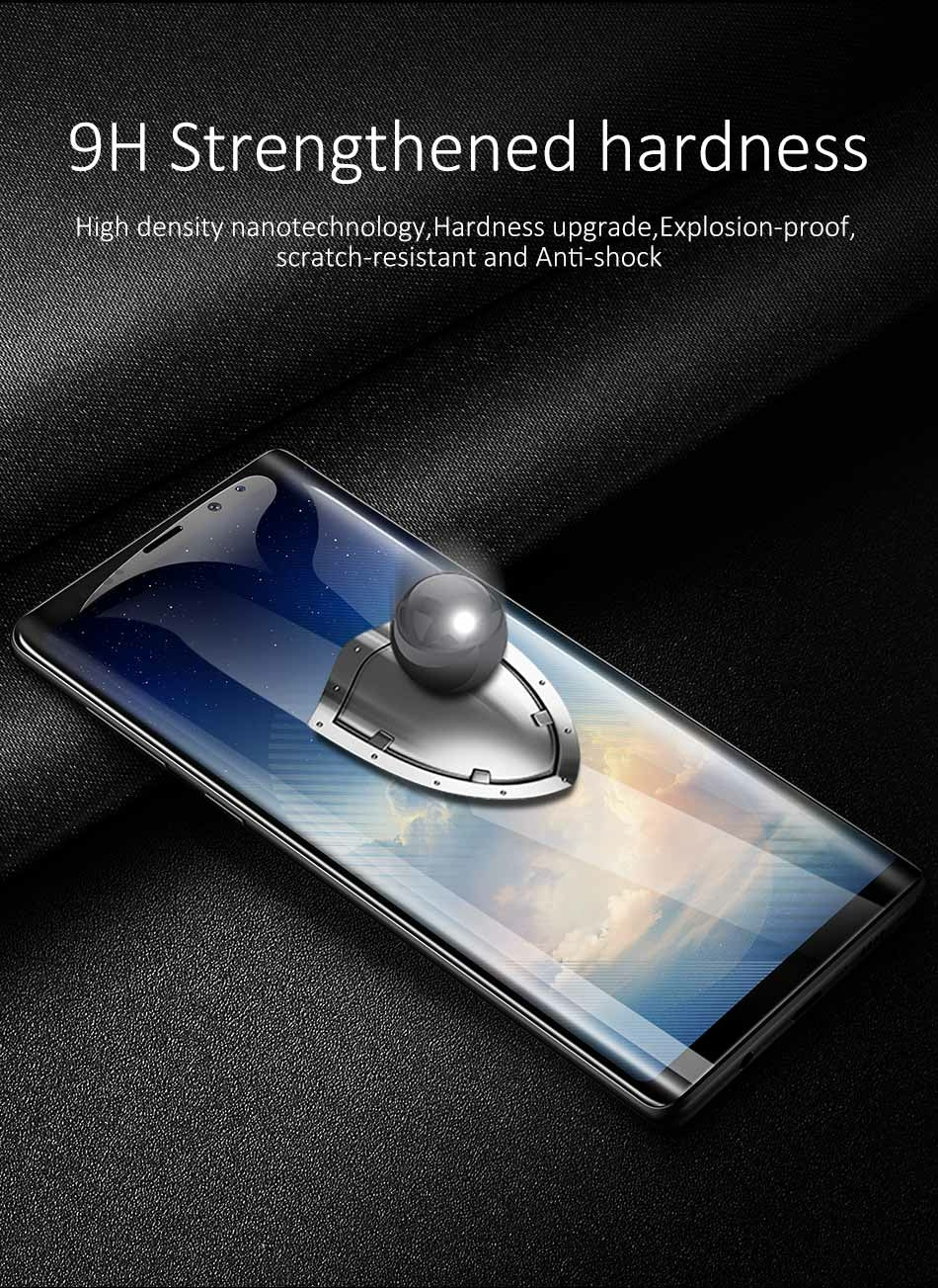 Usams 0.3mm Full Tempered Glass Screen Protector For Note 9 Black
