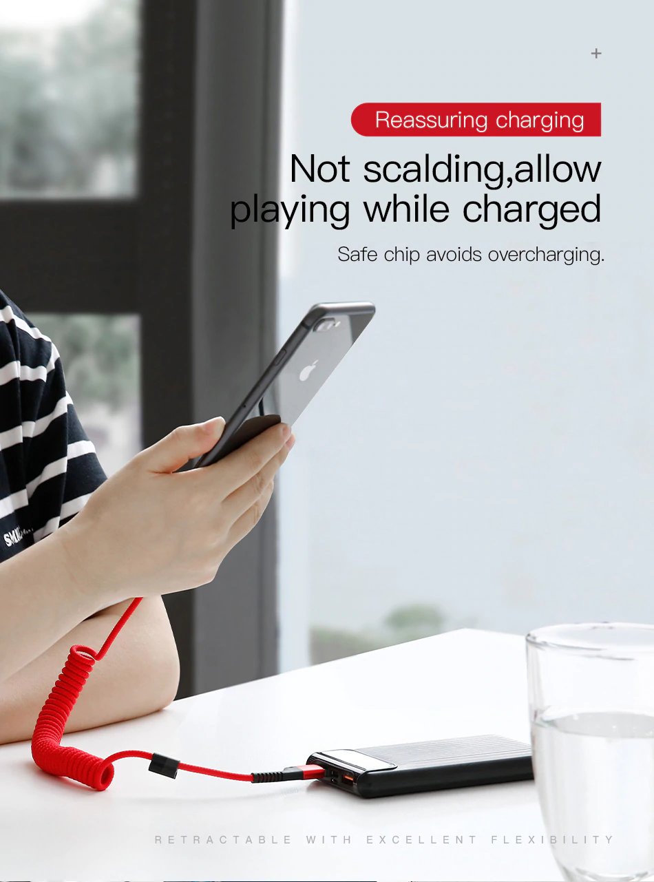 Fish Eye By Baseus Flexible Anti-Cut lightning Cable 1M Red