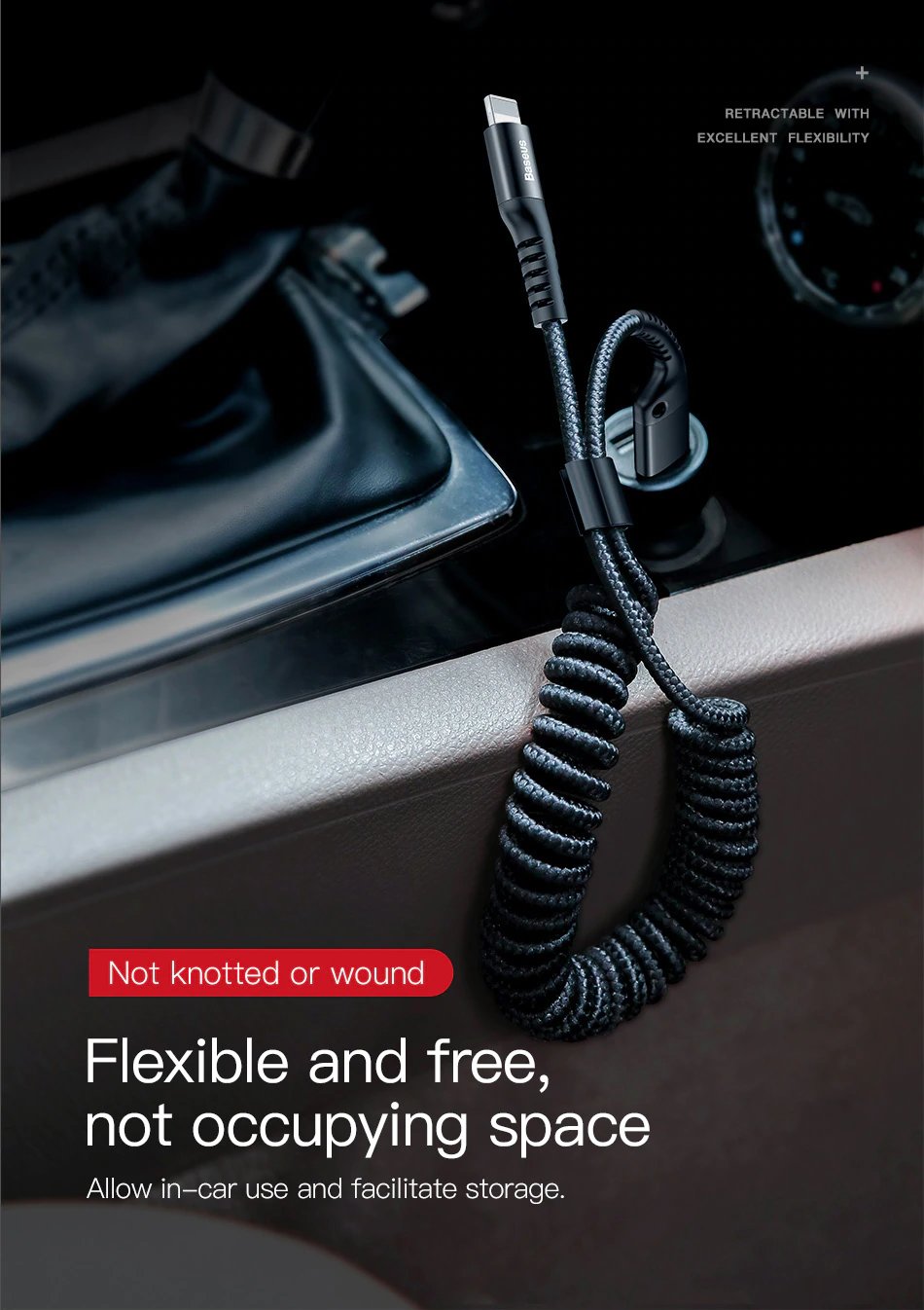 Fish Eye By Baseus Flexible Anti-Cut lightning Cable 1M Black