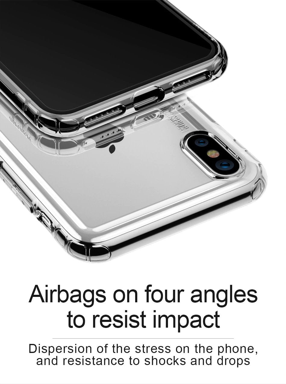 Airbags Series By Baseus Safety Flexible TPU Case For iPhone Xs Max T/Black