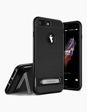 Black VRS Design High Pro Shield Series anti-shock case for iPhone 7 Plus, showcasing durable protection and sleek design.