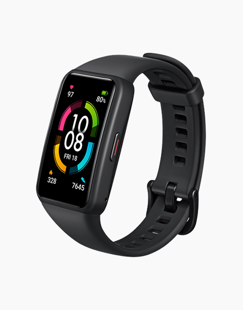Honor band 6 - 1.47 AMOLED screen - with SpO2 oxygen meter - water resistant up to 50m - Chinese version - black
