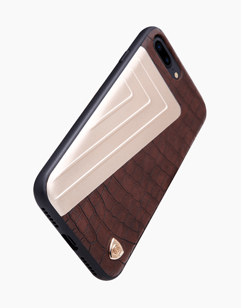Hybrid Case Original From Nillkin Anti-shocks case For iPhone 7 Plus - Brown