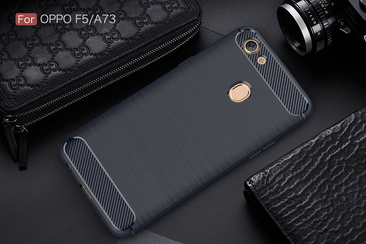 Armor By iPaky Flexible Slim Case Anti-fingerprint &amp; Anti-shocks For Oppo F5 - black