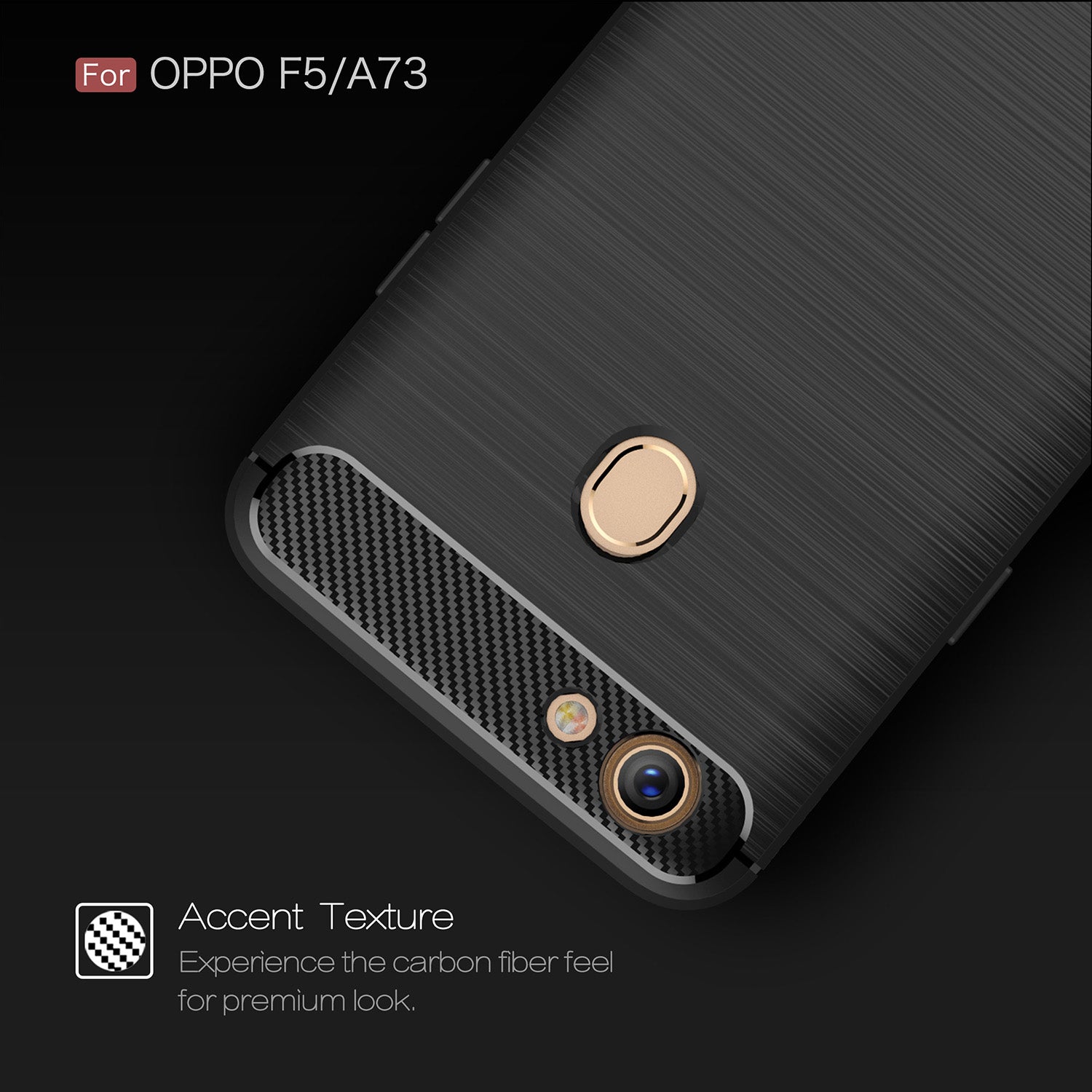 Armor By iPaky Flexible Slim Case Anti-fingerprint &amp; Anti-shocks For Oppo F5 - black