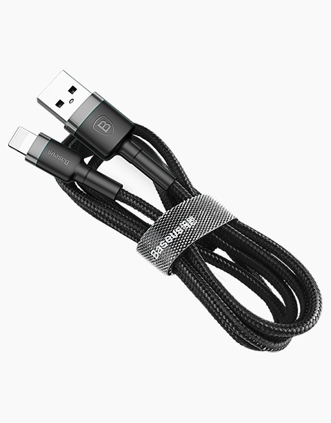 Kevlar By Baseus Strong lightning Cable USB For iPhone/iPad 2Meter Black