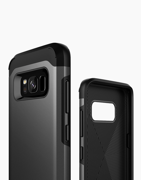 Legion Series From Caseology Heavy Duty Drop Protection Defense Shield Elite Armor for Galaxy S8 Plus - Black
