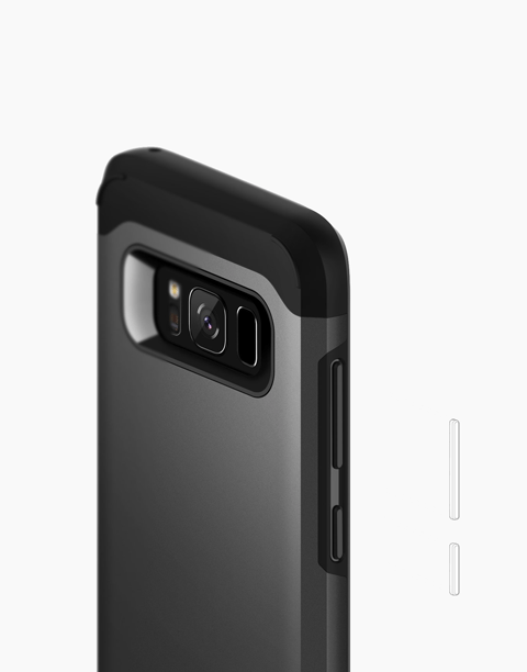 Legion Series From Caseology Heavy Duty Drop Protection Defense Shield Elite Armor for Galaxy S8 Plus - Black