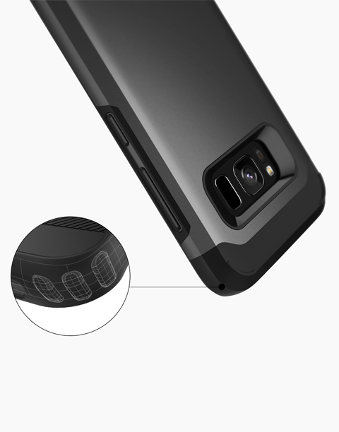 Legion Series From Caseology Heavy Duty Drop Protection Defense Shield Elite Armor for Galaxy S8 Plus - Black