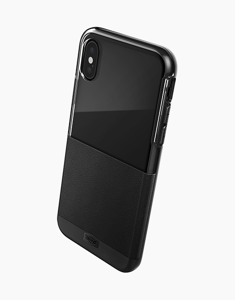 Dash Leather By X-Doria Anti Shocks For iPhone X – Half Transparent / Leather