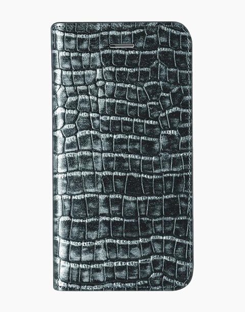 GENUINE CROCO DIARY SERIES Leather Case By VRS Design For iPhone 7 | 8 - Blue