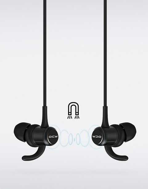 M1 C By QCY Magnetic Switch Sports Headset, Aptx stereo Earphones With MIC