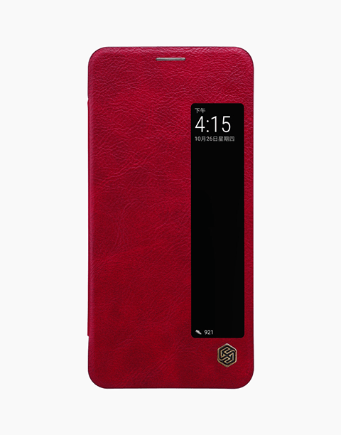 Qin Leather By Nillkin Smart Cover For Mate 10 Pro - Red
