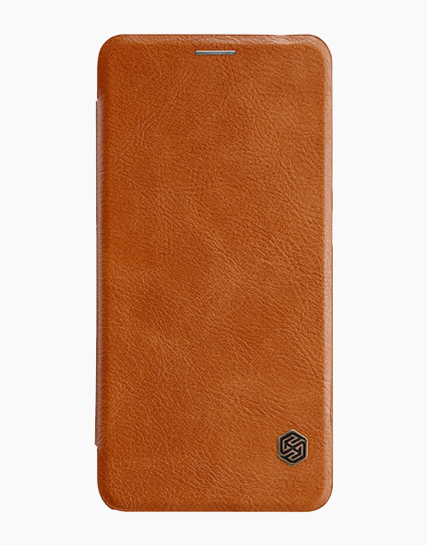 Nillkin Qin Series Slim Flip Leather Wallet Cover Built-in Credit Card Slots For huawei mate 10 lite - Brown