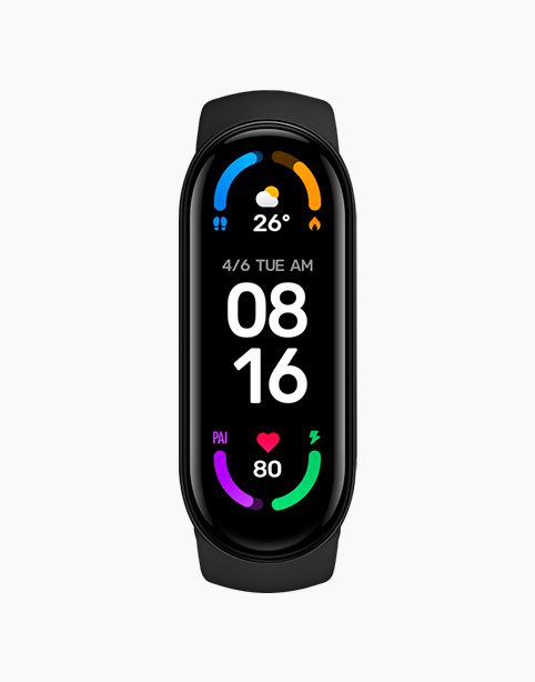 Mi Smart Band 6, a smart bracelet for physical health and measuring SpO2 -Global version- Black