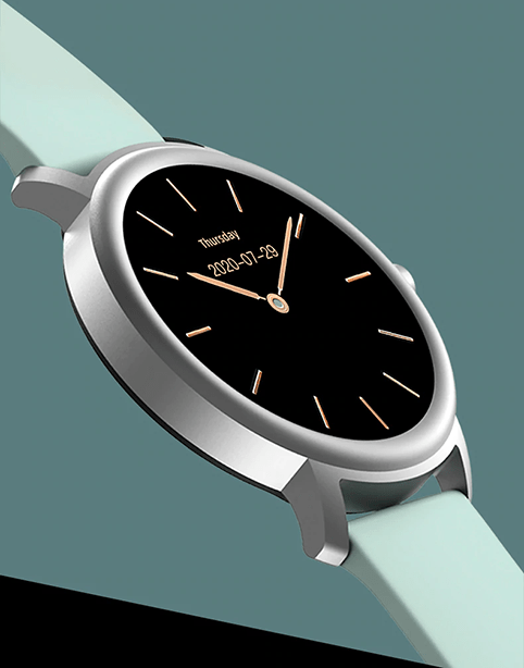 Mibro Air Full Touch Smart Watch Health and Fitness Tracker, IP68 – Silver/Green