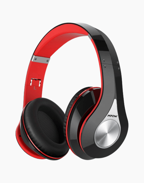 Mpow 059 Stereo HiFi Wireless Headphone With Mic, 20H Play Black/Red
