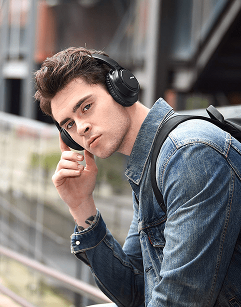 Mpow H7 Noise Cancelling  Wireless Headphone, Long Battery 15H, Aux Port Black