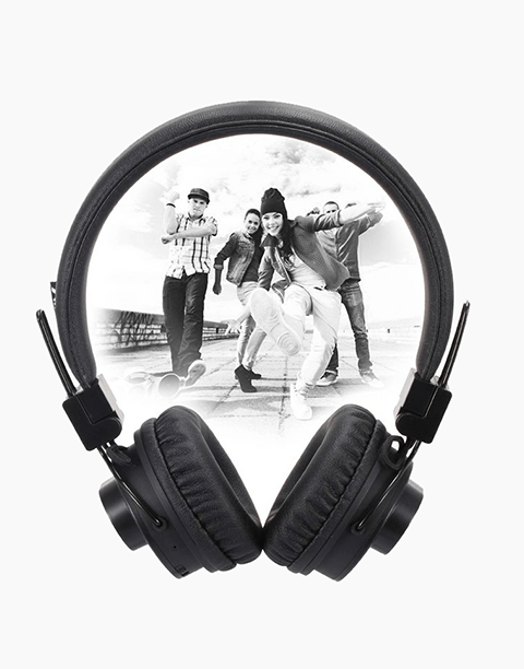 X5SP By NIA Wireless Headphone, Speaker, FM Radio, Aux, Memory Card Black