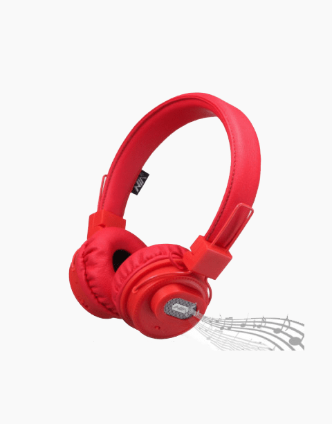 X5SP By NIA Wireless Headphone, Speaker, FM Radio, Aux, Memory Card Red