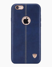 Blue Englon leather case for iPhone 6 Plus by Smartkoshk, featuring a sleek design and precise cutouts for buttons and camera.