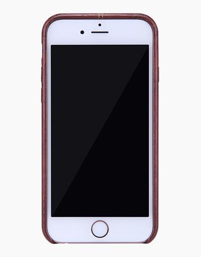Smartkoshk Englon brown leather case for iPhone 6 Plus, showing the textured brown leather exterior and precise cutouts.