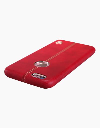Red leather iPhone 6/6s Englon case by Smartkoshk, featuring a smooth finish and precise cutouts for buttons and camera.