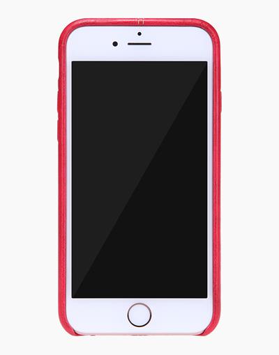 Red Englon leather case for iPhone 6/6s by Smartkoshk, showing the sleek textured leather exterior and precise cutouts.