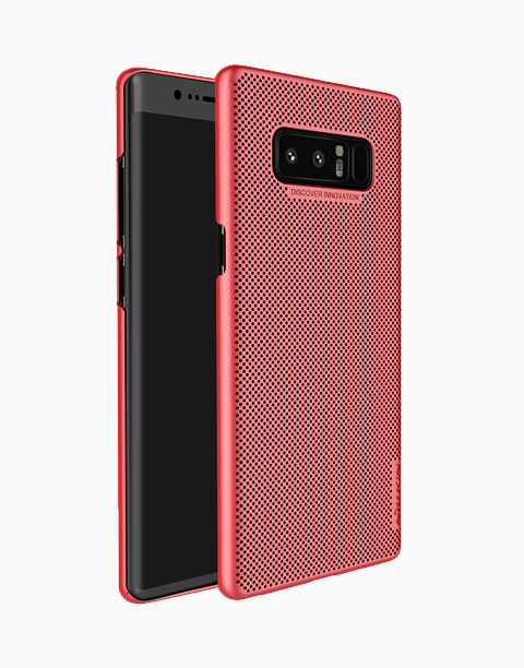 Air Series Breathable Cooling Mesh Case, Hard PC Ultra Slim For Note 8 - Red