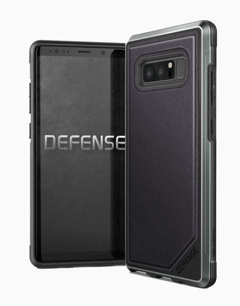 Defense Lux Leather by X-Doria Anti Shocks Case Up To 3M For Galaxy Note 8 - Black