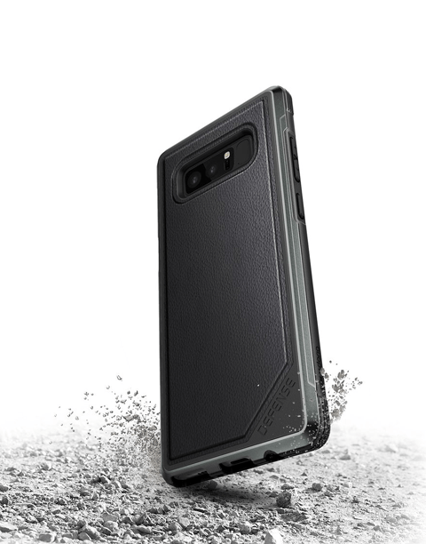Defense Lux Leather by X-Doria Anti Shocks Case Up To 3M For Galaxy Note 8 - Black