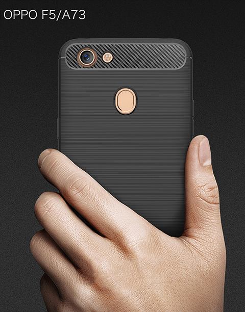 Armor By iPaky Flexible Slim Case Anti-fingerprint &amp; Anti-shocks For Oppo F5 - black