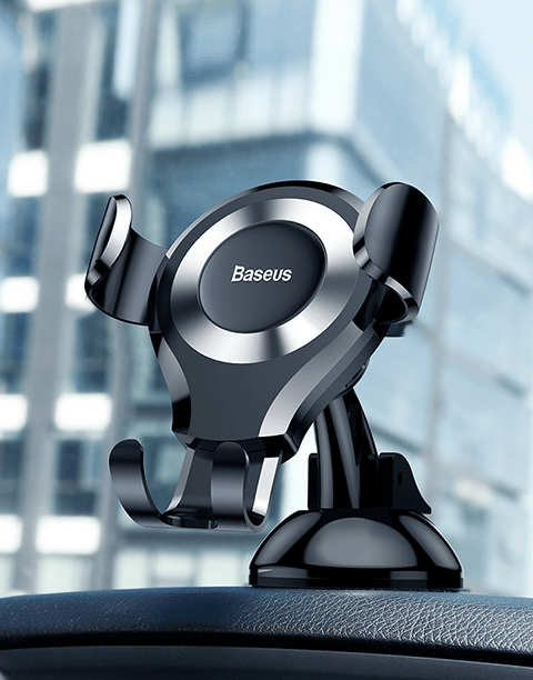 Baseus Osculum Type Gravity Car Mount Black/Silver