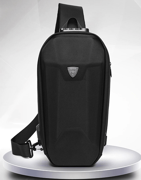 Ozuko Cross Bag, Anti Shocks &amp; Waterproof With USB - Black
