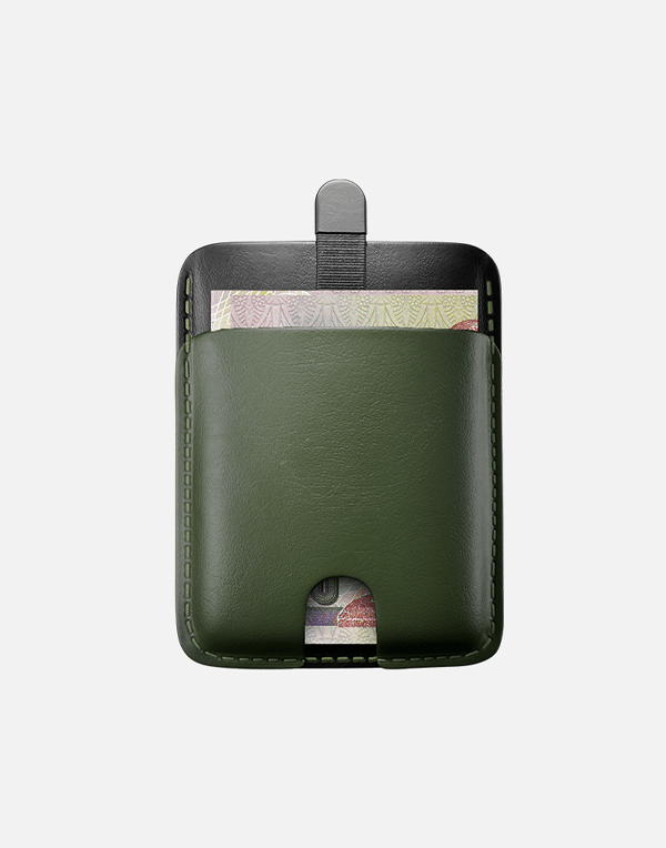 Hitch genuine leather pull-up cardholder wallet in natural color with multiple card slots, slim and stylish for everyday use.