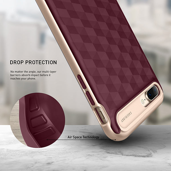 iPhone 7 Plus Caseology Parallax Burgundy / Frame Gold