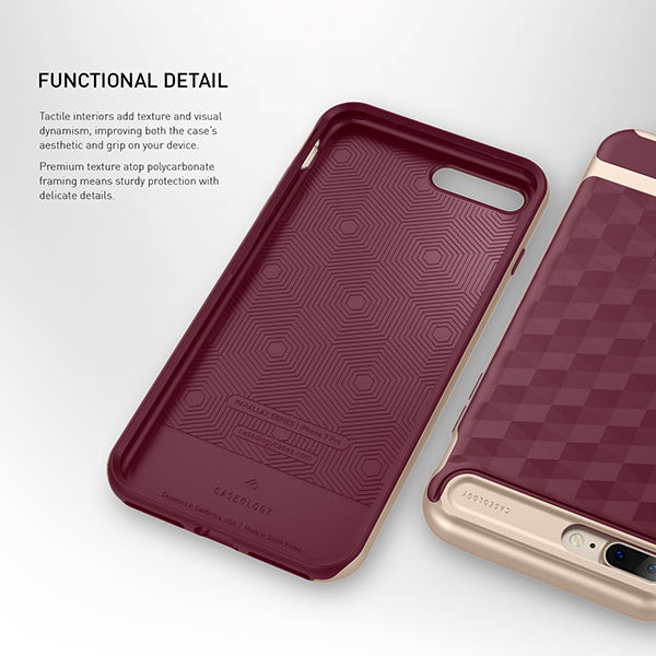 iPhone 7 Plus Caseology Parallax Burgundy / Frame Gold