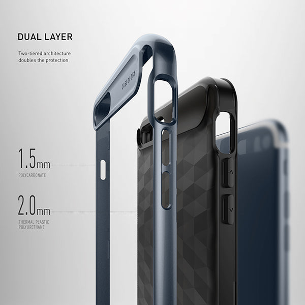 iPhone 7 Plus Caseology Parallax Black / Deep Blue