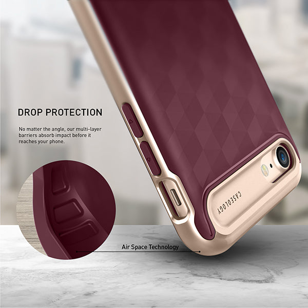 iPhone 7 Caseology Parallax Burgundy / Frame Gold