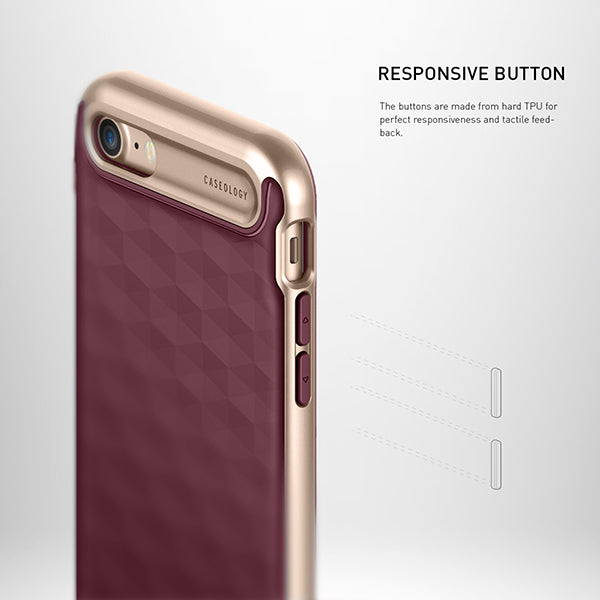 iPhone 7 Caseology Parallax Burgundy / Frame Gold